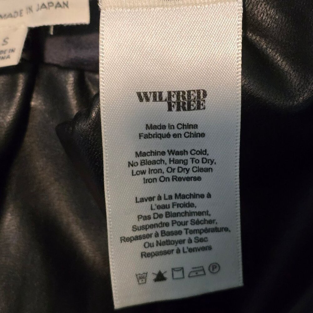 Wilfred Free Women's Faux Leather Daria Black Leggings Size Small - Picture 8 of 9
